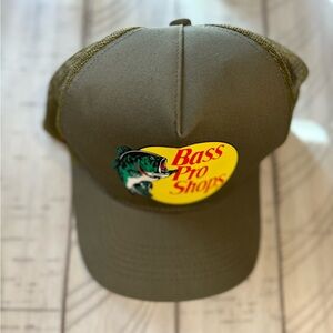 Bass Pro Shop Olive Green Adjustable Mesh Trucker Cap